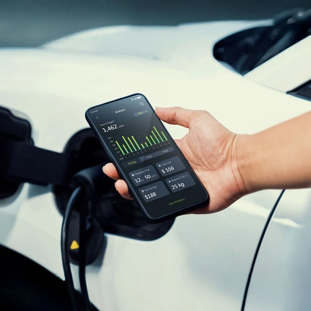 aConnect Charging App on a Cell Phone